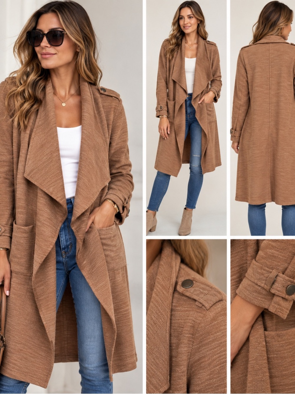 BB Dakota Draped Trench Coat Duster